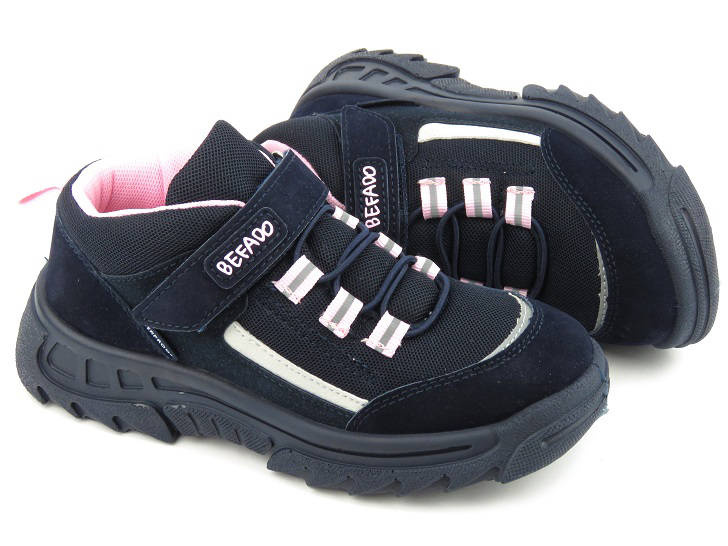 Buty trekkingowe dziecięce wodoodporne BEFADO 515X001, granatowe