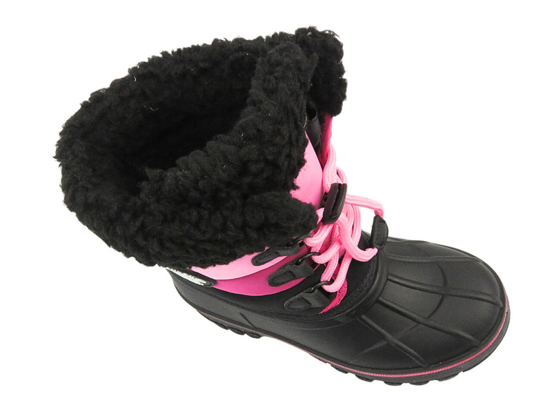 Śniegowce dziecięce - LEE COOPER LCJ-24-44-2855K, czarno-różowe