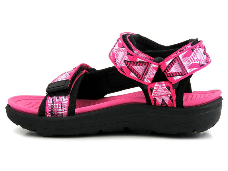 Sportowe sandały dziecięce na rzepy - Lee Cooper 22-34-0962K, różowe