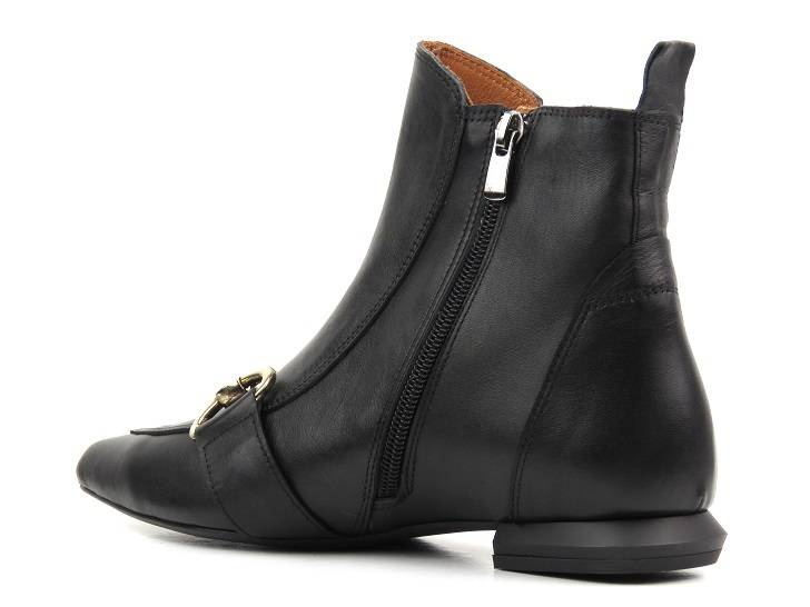 Eleganckie botki damskie z noskiem w szpic - VENEZIA 1605320, czarne