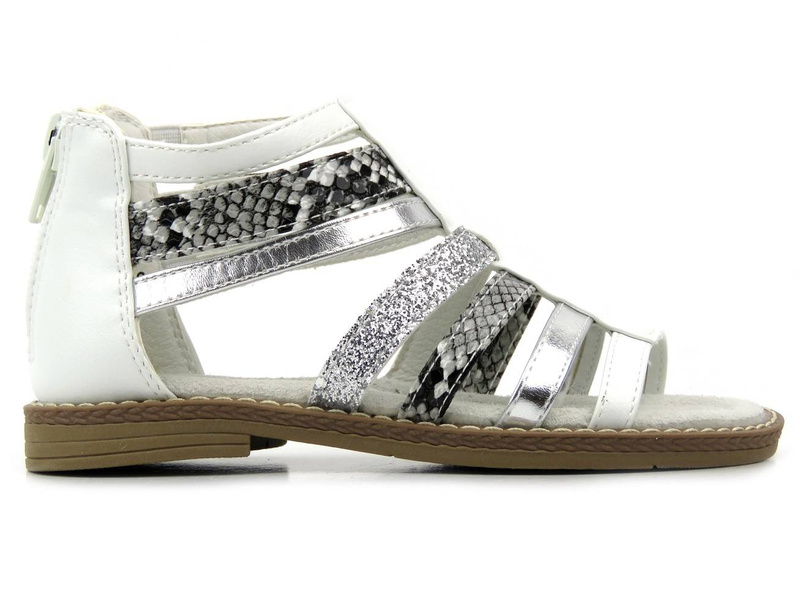 Sandały dziecięce ze skórzaną wkładką - AMERICAN CLUB GC 09/20, białe