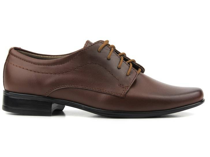 Eleganckie półbuty dziecięce, buty komunijne - Lukas J1, brązowe