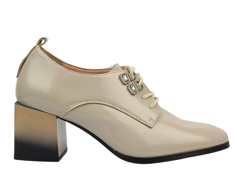 Eleganckie buty damskie - Potocki 24-12304, beżowe