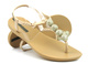 Eleganckie sandały damskie z błyszczącymi kulkami - Ipanema 26751, beżowe