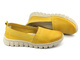 Skórzane półbuty, mokasyny damskie na wiosnę i lato - HELIOS Komfort 405, żółte