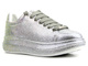 Sneakersy damskie pokryte cekinami - GOE JJ2N4048, srebrne