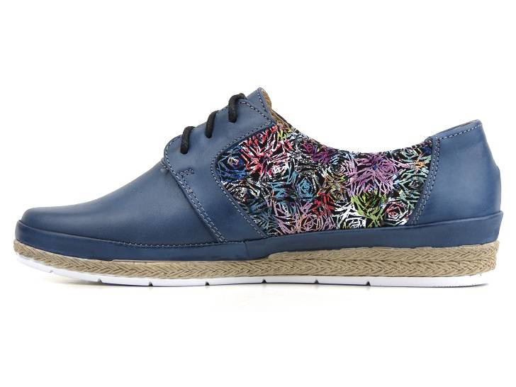 Półbuty damskie na wiosnę i lato - Helios Komfort 397, granatowe