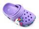 Klapki, sandałki dziewczęce clogsy - AMERICAN CLUB NH 65/23, NH 66/23, fioletowe z jednorożcem