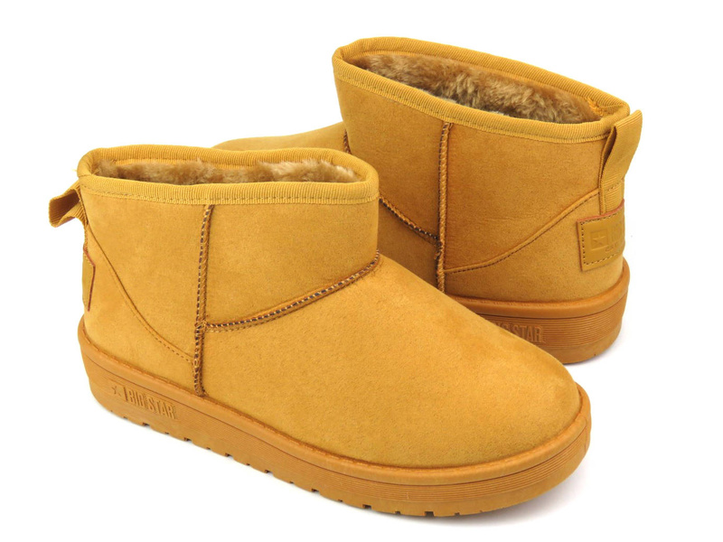Buty emu, śniegowce damskie za kostkę - BIG STAR KK274289 802, camel