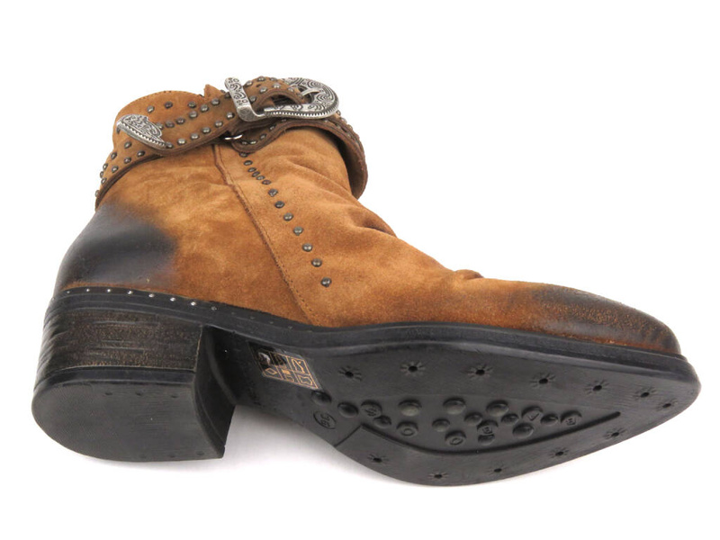 Kowbojki damskie na obcasie - VENEZIA 6008, brązowe