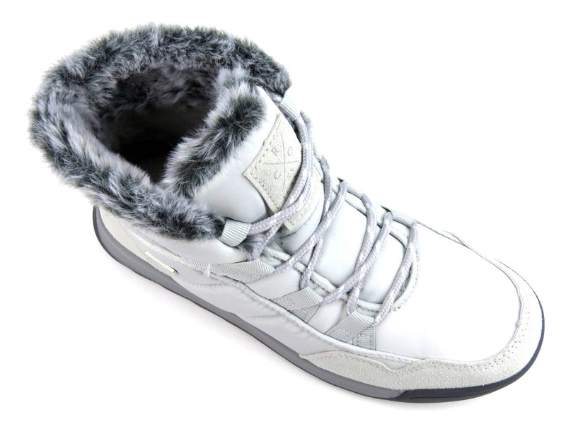 Ciepłe śniegowce damskie sznurowane - CROSS JEANS KK2R4015C, szare