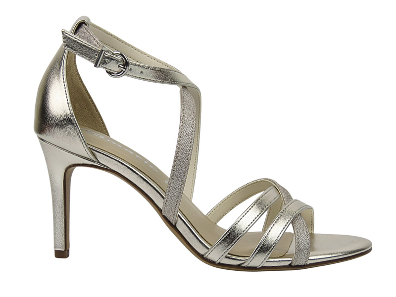 Eleganckie Sandały Damskie Złote Na Szpilce Tamaris 1-28382-42