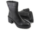 Skórzane botki damskie na kwadratowym obcasie - VENEZIA 0431321050D, czarne