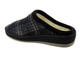 Filcowe kapcie męskie w kratę - SCHAWOS 220200, czarne