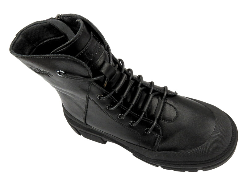 Botki damskie skórzane - LEE COOPER 24-01-2980L, czarne