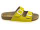 Wygodne klapki damskie ze skóry ekologicznej - INBLU 15,źółte