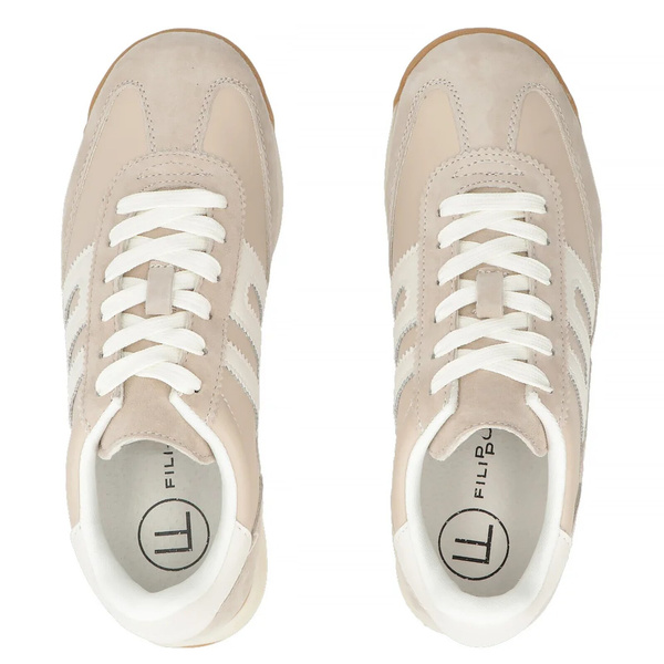 Wygodne damskie sneakersy skórzane Filippo DP7686/26, beżowe