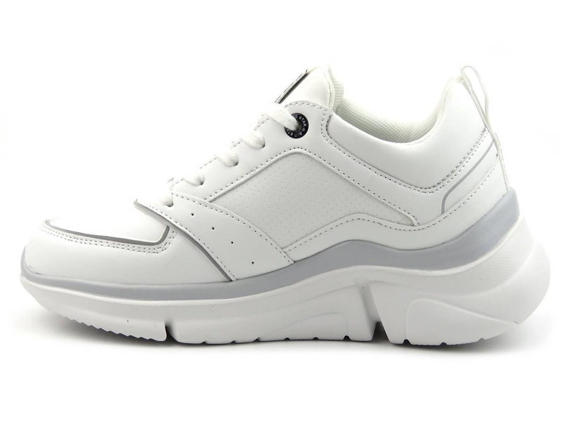 Buty sportowe, sneakersy damskie na grubej podeszwie - BIG STAR II274314, białe
