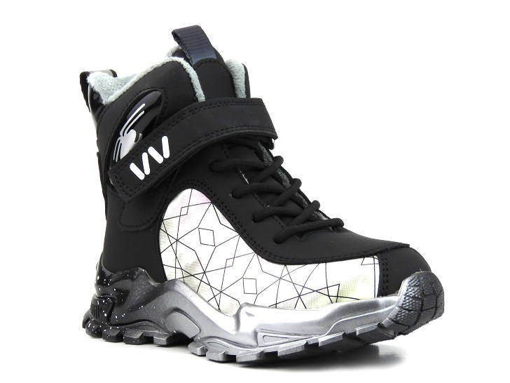 Trzewiki, buty zimowe dziecięce - WEESTEP R712565680BK , czarne