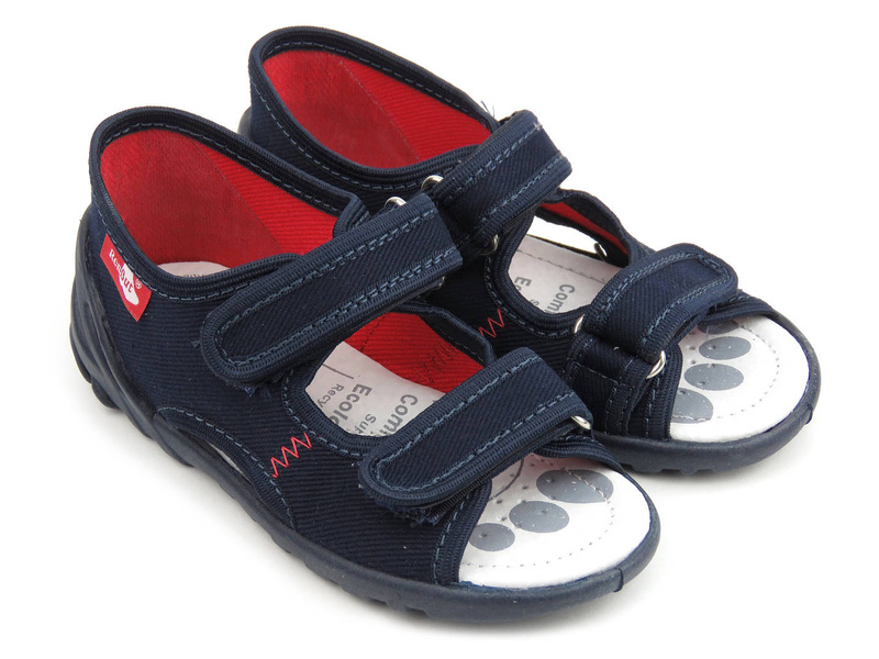 Sandały dziecięce na rzepy - RenBut 13-112NP-1325, granatowe