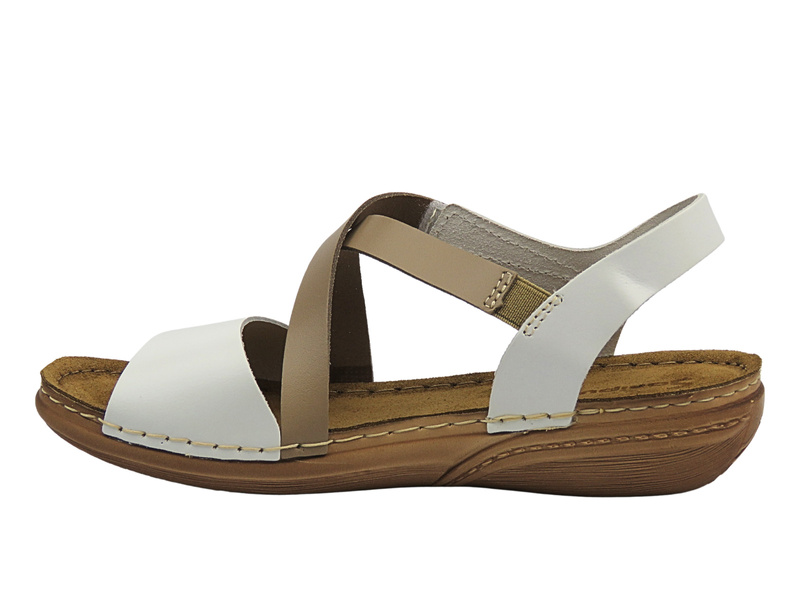 Wygodne sandały damskie Sanipur VC-01 białe