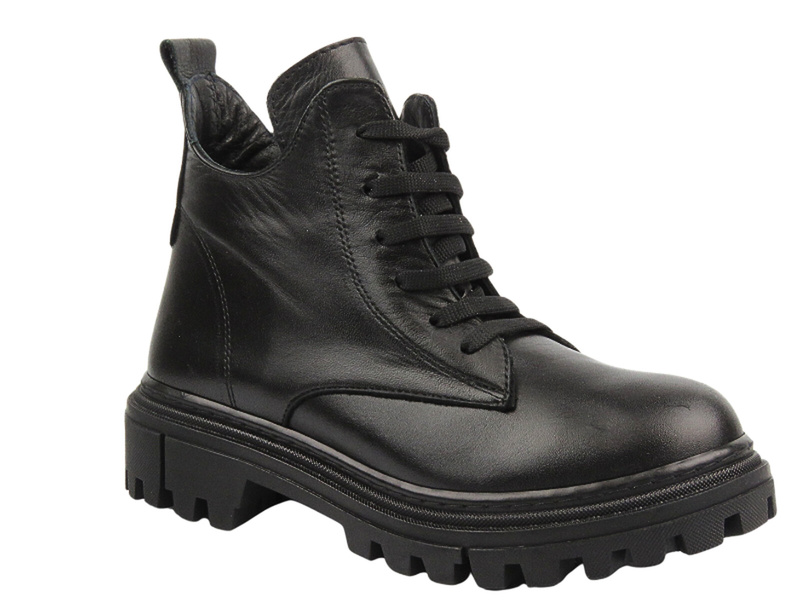 Trapery, trzewiki damskie - VACARRO 230012, czarne