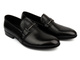 Eleganckie mokasyny, półbuty męskie JOHN DOUBARE V968-109-T1, czarne 