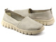Skórzane półbuty, mokasyny damskie na wiosnę i lato - HELIOS Komfort 405, szare