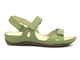 Sportowe sandały damskie na trzy rzepy - HELIOS Komfort 205, zielone 2