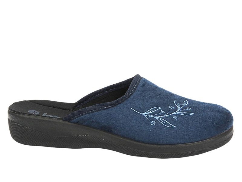 Kapcie Domowe Damskie - Inblu CU-1D Granat - Wsuwane