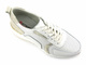 Skórzane snekersy damskie sportowe na koturnie - Artiker 50C1285, białe