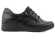 Wygodne półbuty damskie ze skóry - Helios Komfort 334S, czarne