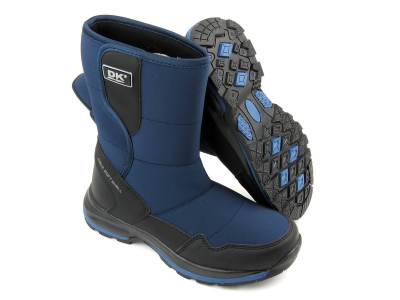 Śniegowce damskie na rzep - DK TECH Aqua Soft Shell 2182, granatowe
