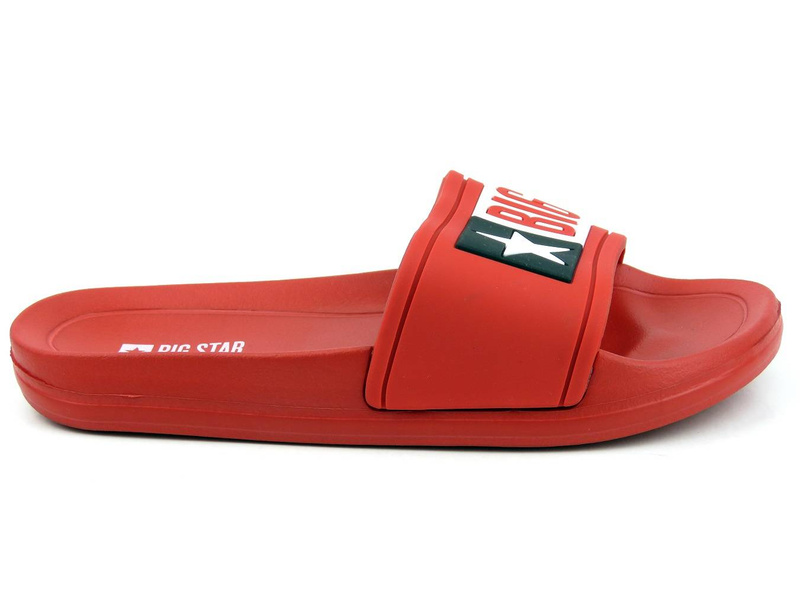 Sportowe klapki dziecięce z gumy - BIG STAR DD374153, czerwone