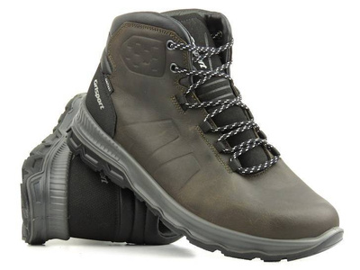 Włoskie trekkingi męskie z membraną - GRISPORT 14803T42G Marrone Texas, ciemnobrązowe
