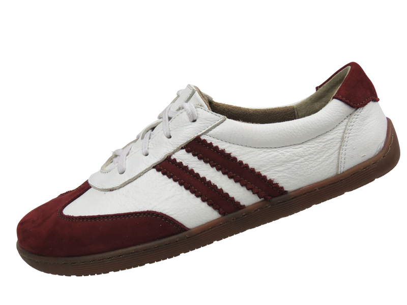 Damskie buty barefoot z naturalnej skóry Helios Komfort 469, białe