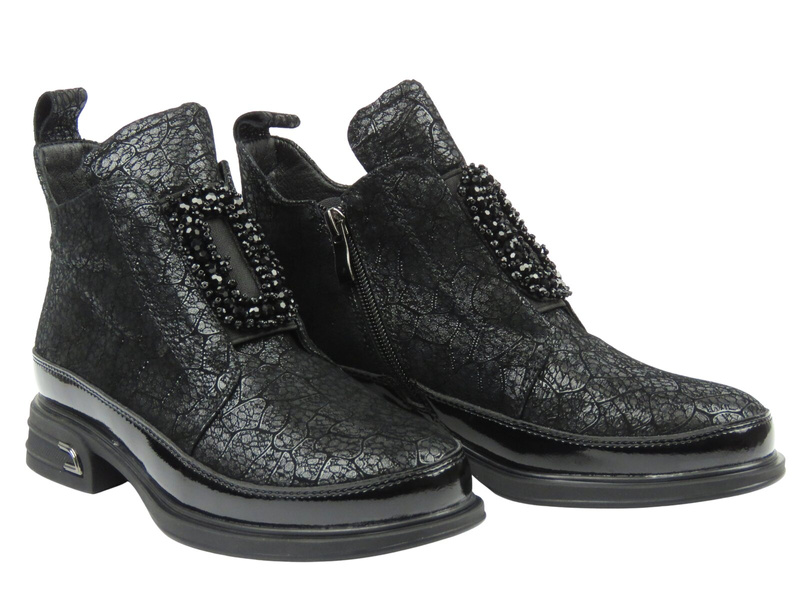 Stylowe botki damskie Cambell 25-60320, czarne