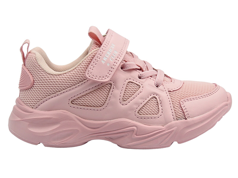 Buty dziecięce sportowe, różowe adidasy American Club FH 33/22