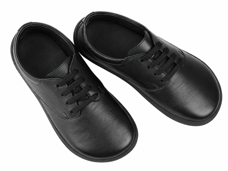Barefoot skórzane minimalistyczne półbuty damskie Nika Komfort 26025 – czarne