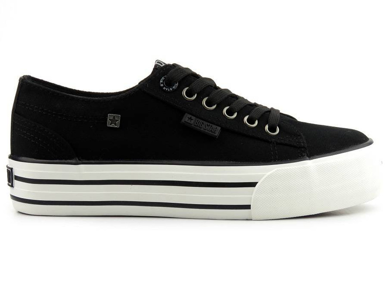 Trampki damskie na platformie Big Star HH274056, czarne