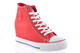 Sneakersy damskie na ukrytym koturnie - CROSS JEANS II2R4026, czerwone