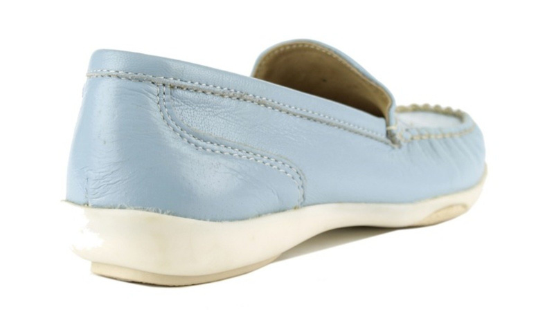 Skórzane półbuty dla dziewczynki - Helios 419, niebieskie