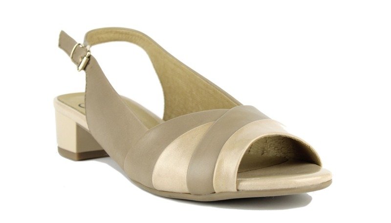 Eleganckie sandały damskie Caprice 28117, beżowe