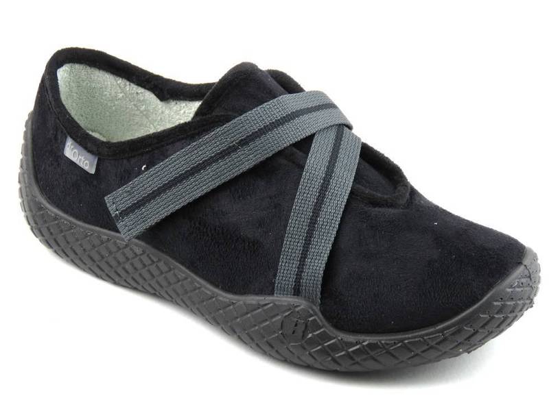 Kapcie, buty damskie dla wrażliwych stóp - Befado dr Orto 434D014, czarne