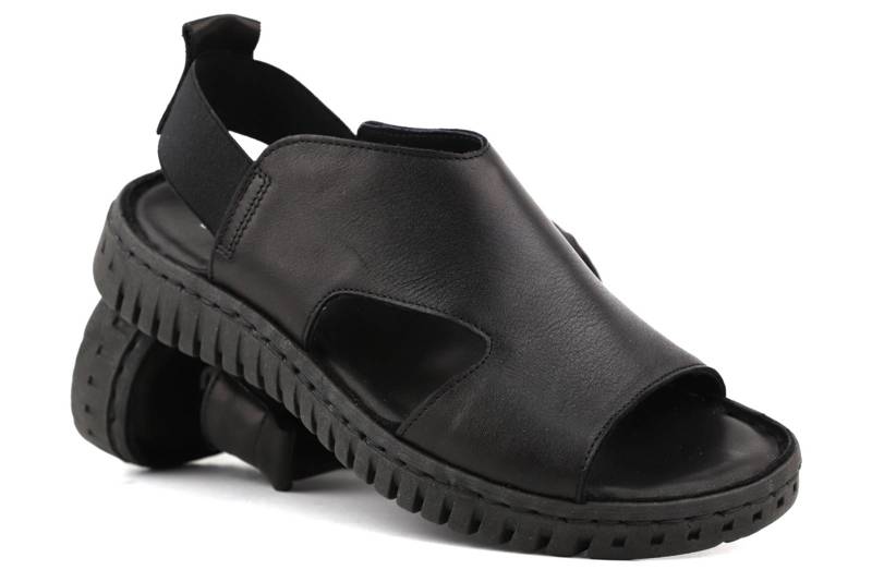 Komfortowe sandały damskie - Manitu 910162-01, czarne