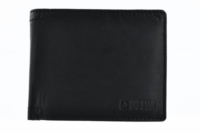 Pojemny, praktyczny portfel męski Big Star KK675001, czarny