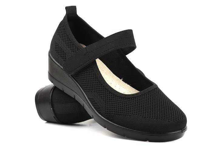 Półbuty, buty damskie zdrowotne - UNISOFT 23TX02-6016, czarne