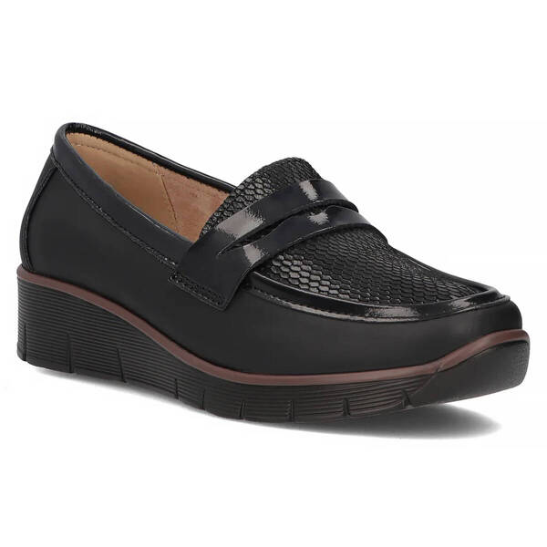 Półbuty, loafersy damskie  - Filippo DP6455/24, czarne