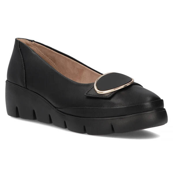 Półbuty, loafersy damskie  - Filippo DP6465/24, czarne