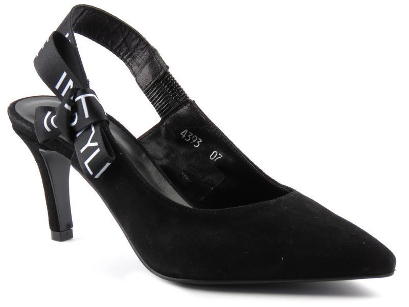Skórzane sandały damskie w stylu glamour - Conhpol Bis 4393, czarne